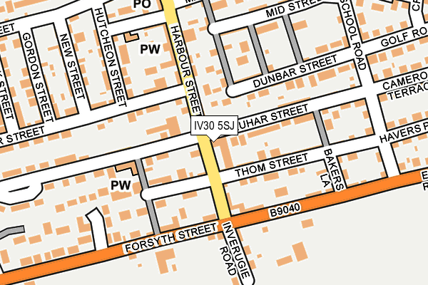IV30 5SJ map - OS OpenMap – Local (Ordnance Survey) IV30 5SJ map - OS OpenMap – Local (Ordnance Survey)