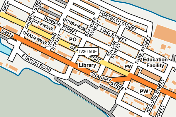 IV30 5UE map - OS OpenMap – Local (Ordnance Survey) IV30 5UE map - OS OpenMap – Local (Ordnance Survey)