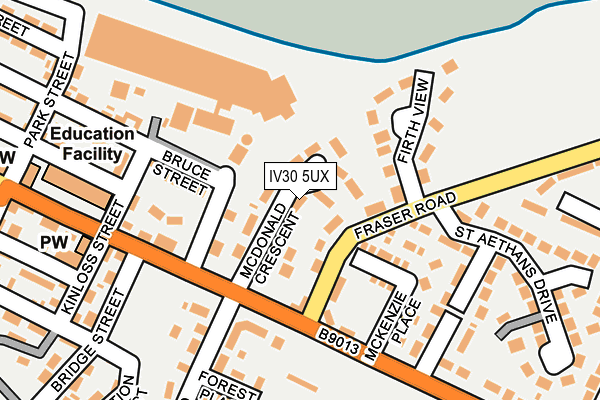 IV30 5UX map - OS OpenMap – Local (Ordnance Survey) IV30 5UX map - OS OpenMap – Local (Ordnance Survey)
