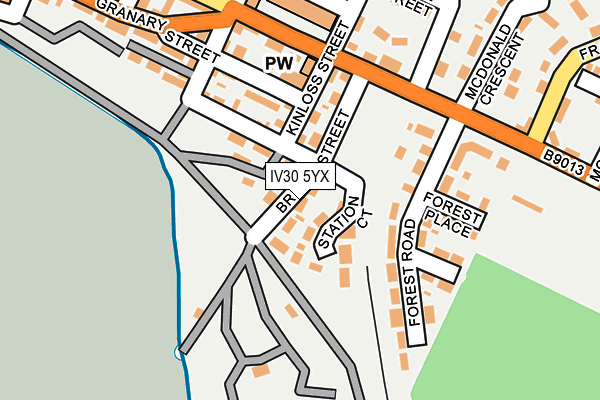 IV30 5YX map - OS OpenMap – Local (Ordnance Survey) IV30 5YX map - OS OpenMap – Local (Ordnance Survey)