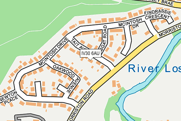 IV30 6AU map - OS OpenMap – Local (Ordnance Survey)