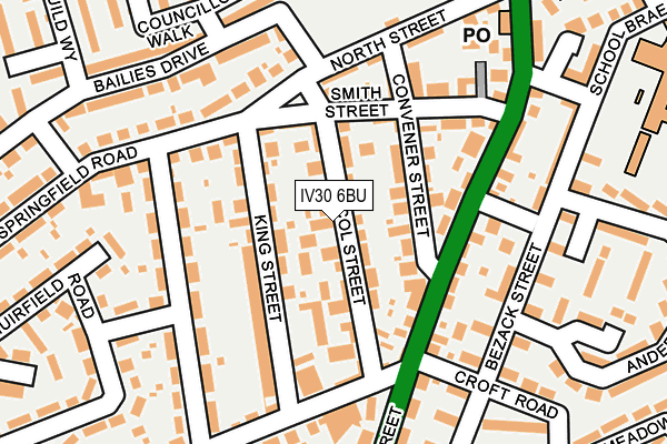 IV30 6BU map - OS OpenMap – Local (Ordnance Survey) IV30 6BU map - OS OpenMap – Local (Ordnance Survey)