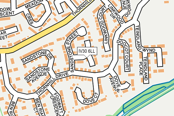 IV30 6LL map - OS OpenMap – Local (Ordnance Survey) IV30 6LL map - OS OpenMap – Local (Ordnance Survey)
