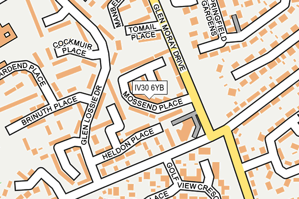 IV30 6YB map - OS OpenMap – Local (Ordnance Survey) IV30 6YB map - OS OpenMap – Local (Ordnance Survey)