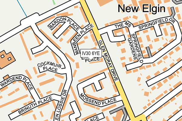 IV30 6YE map - OS OpenMap – Local (Ordnance Survey) IV30 6YE map - OS OpenMap – Local (Ordnance Survey)