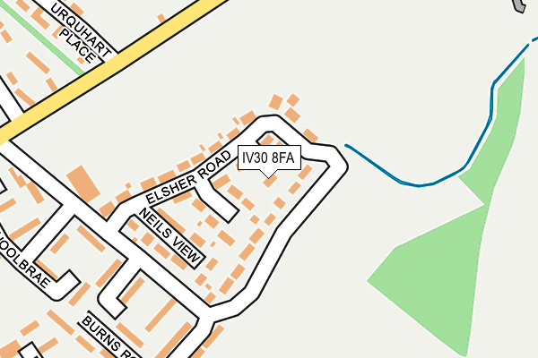 IV30 8FA map - OS OpenMap – Local (Ordnance Survey) IV30 8FA map - OS OpenMap – Local (Ordnance Survey)