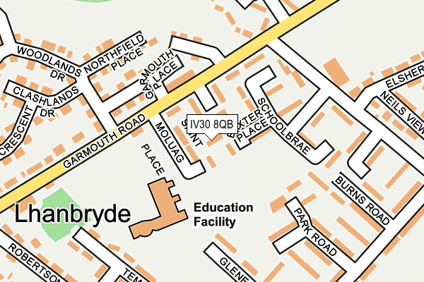 IV30 8QB map - OS OpenMap – Local (Ordnance Survey) IV30 8QB map - OS OpenMap – Local (Ordnance Survey)