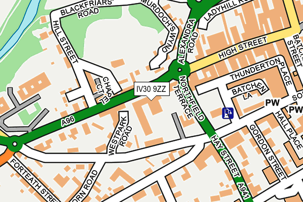 IV30 9ZZ map - OS OpenMap – Local (Ordnance Survey) IV30 9ZZ map - OS OpenMap – Local (Ordnance Survey)