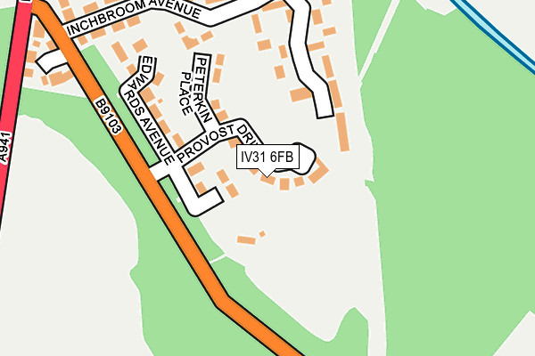 IV31 6FB map - OS OpenMap – Local (Ordnance Survey) IV31 6FB map - OS OpenMap – Local (Ordnance Survey)