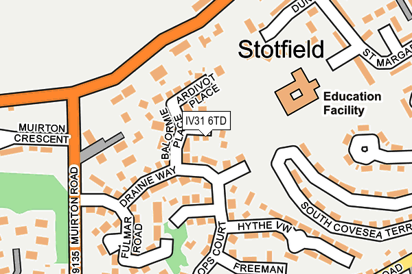 IV31 6TD map - OS OpenMap – Local (Ordnance Survey) IV31 6TD map - OS OpenMap – Local (Ordnance Survey)