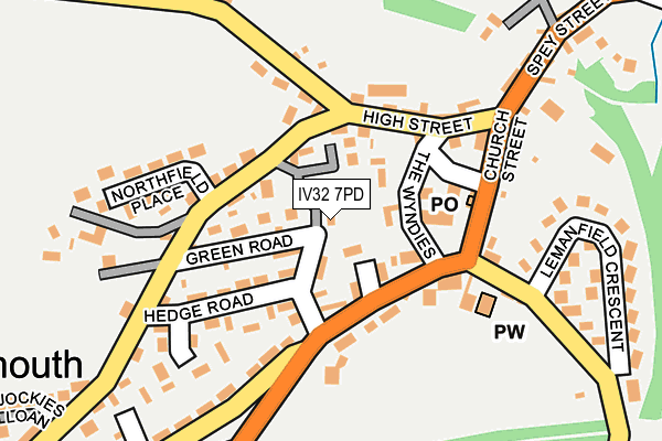 IV32 7PD map - OS OpenMap – Local (Ordnance Survey)