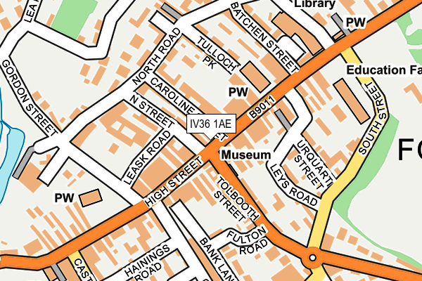 IV36 1AE map - OS OpenMap – Local (Ordnance Survey) IV36 1AE map - OS OpenMap – Local (Ordnance Survey)