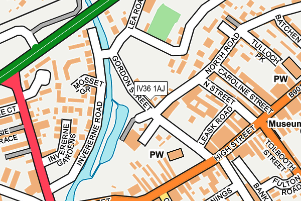 IV36 1AJ map - OS OpenMap – Local (Ordnance Survey) IV36 1AJ map - OS OpenMap – Local (Ordnance Survey)