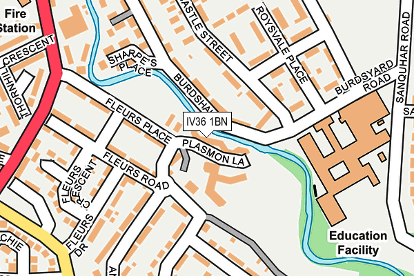 IV36 1BN map - OS OpenMap – Local (Ordnance Survey) IV36 1BN map - OS OpenMap – Local (Ordnance Survey)