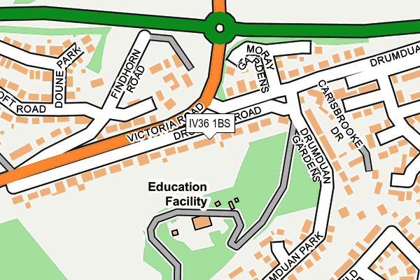 IV36 1BS map - OS OpenMap – Local (Ordnance Survey)