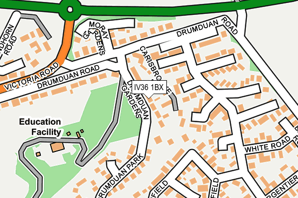 IV36 1BX map - OS OpenMap – Local (Ordnance Survey) IV36 1BX map - OS OpenMap – Local (Ordnance Survey)