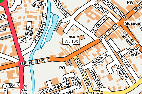 IV36 1DX map - OS OpenMap – Local (Ordnance Survey) IV36 1DX map - OS OpenMap – Local (Ordnance Survey)