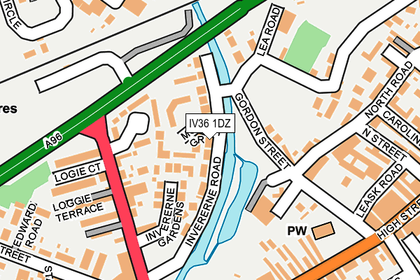 IV36 1DZ map - OS OpenMap – Local (Ordnance Survey) IV36 1DZ map - OS OpenMap – Local (Ordnance Survey)