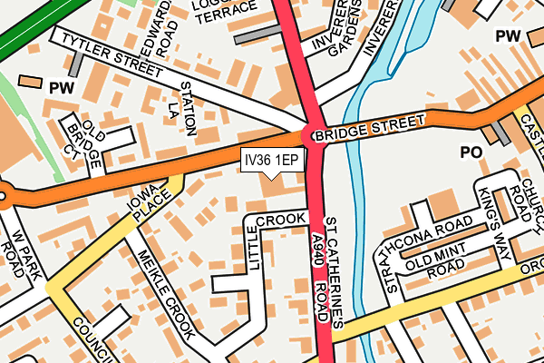 IV36 1EP map - OS OpenMap – Local (Ordnance Survey)