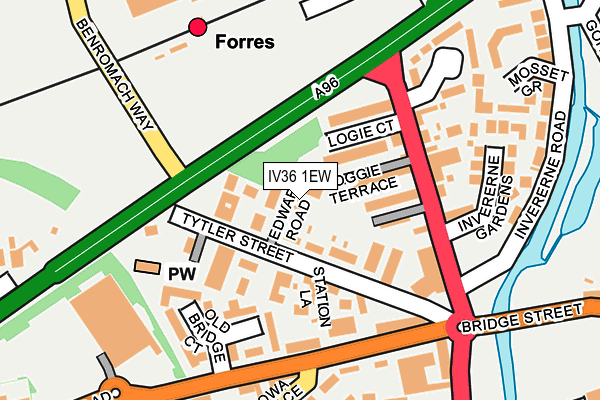 IV36 1EW map - OS OpenMap – Local (Ordnance Survey) IV36 1EW map - OS OpenMap – Local (Ordnance Survey)
