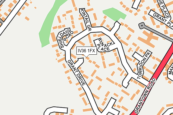IV36 1FX map - OS OpenMap – Local (Ordnance Survey) IV36 1FX map - OS OpenMap – Local (Ordnance Survey)