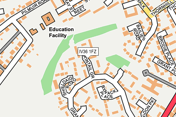 IV36 1FZ map - OS OpenMap – Local (Ordnance Survey) IV36 1FZ map - OS OpenMap – Local (Ordnance Survey)