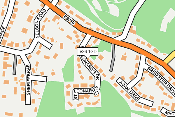 IV36 1GD map - OS OpenMap – Local (Ordnance Survey) IV36 1GD map - OS OpenMap – Local (Ordnance Survey)