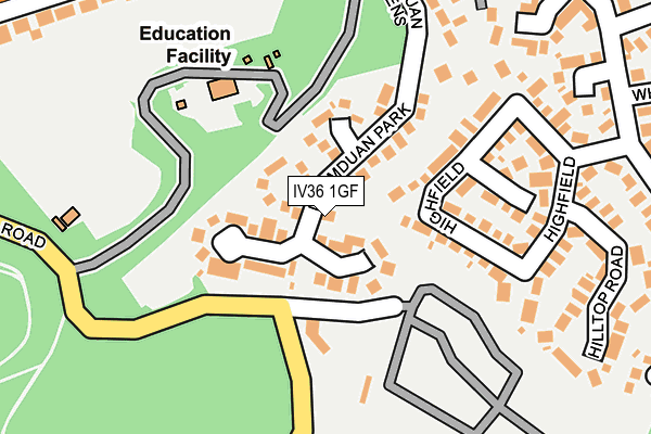 IV36 1GF map - OS OpenMap – Local (Ordnance Survey) IV36 1GF map - OS OpenMap – Local (Ordnance Survey)