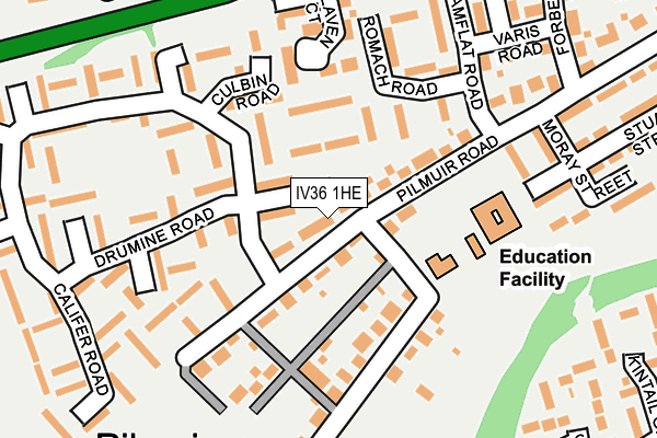 IV36 1HE map - OS OpenMap – Local (Ordnance Survey) IV36 1HE map - OS OpenMap – Local (Ordnance Survey)