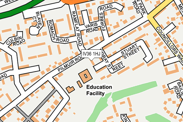 IV36 1HJ map - OS OpenMap – Local (Ordnance Survey) IV36 1HJ map - OS OpenMap – Local (Ordnance Survey)