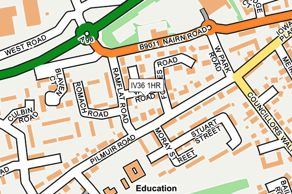 IV36 1HR map - OS OpenMap – Local (Ordnance Survey) IV36 1HR map - OS OpenMap – Local (Ordnance Survey)