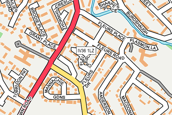 IV36 1LZ map - OS OpenMap – Local (Ordnance Survey) IV36 1LZ map - OS OpenMap – Local (Ordnance Survey)