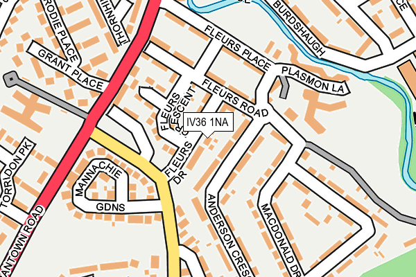IV36 1NA map - OS OpenMap – Local (Ordnance Survey) IV36 1NA map - OS OpenMap – Local (Ordnance Survey)