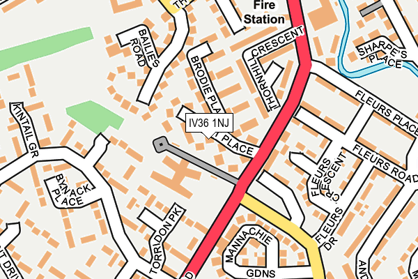 IV36 1NJ map - OS OpenMap – Local (Ordnance Survey) IV36 1NJ map - OS OpenMap – Local (Ordnance Survey)