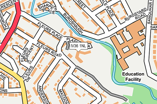 IV36 1NL map - OS OpenMap – Local (Ordnance Survey)
