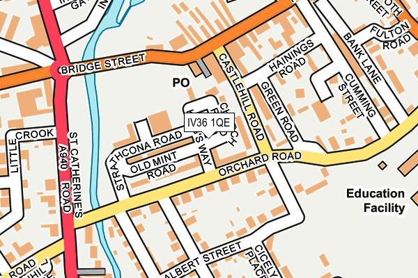 IV36 1QE map - OS OpenMap – Local (Ordnance Survey) IV36 1QE map - OS OpenMap – Local (Ordnance Survey)