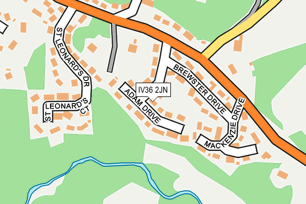 IV36 2JN map - OS OpenMap – Local (Ordnance Survey) IV36 2JN map - OS OpenMap – Local (Ordnance Survey)