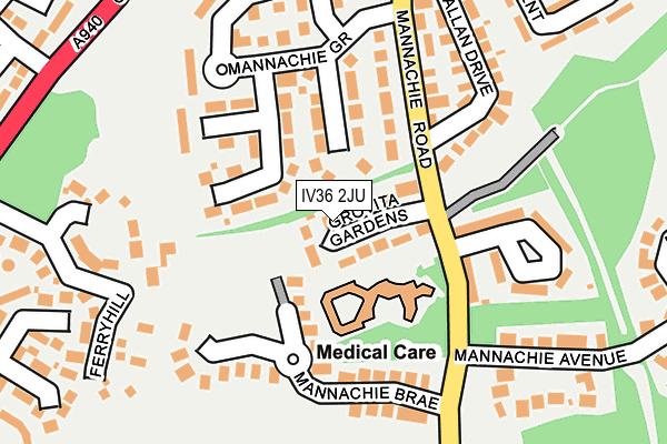 IV36 2JU map - OS OpenMap – Local (Ordnance Survey) IV36 2JU map - OS OpenMap – Local (Ordnance Survey)