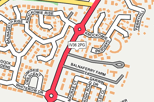 IV36 2PG map - OS OpenMap – Local (Ordnance Survey) IV36 2PG map - OS OpenMap – Local (Ordnance Survey)