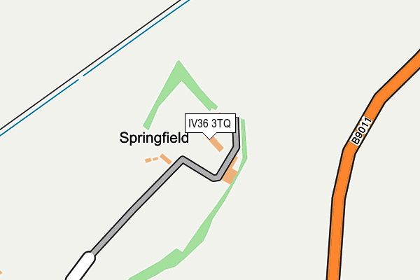 IV36 3TQ map - OS OpenMap – Local (Ordnance Survey)