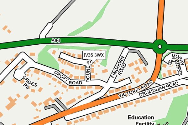 IV36 3WX map - OS OpenMap – Local (Ordnance Survey) IV36 3WX map - OS OpenMap – Local (Ordnance Survey)