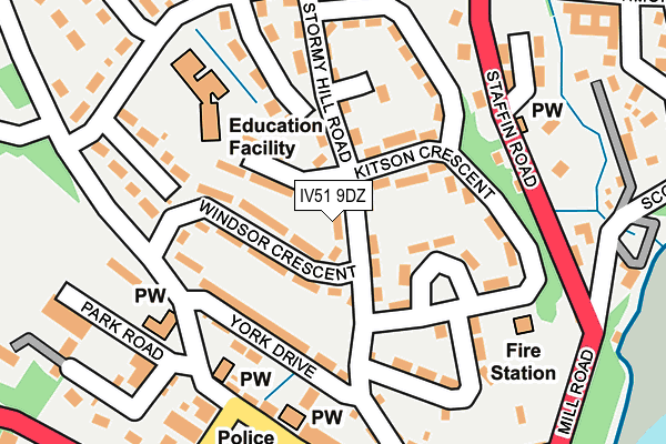 IV51 9DZ map - OS OpenMap – Local (Ordnance Survey) IV51 9DZ map - OS OpenMap – Local (Ordnance Survey)