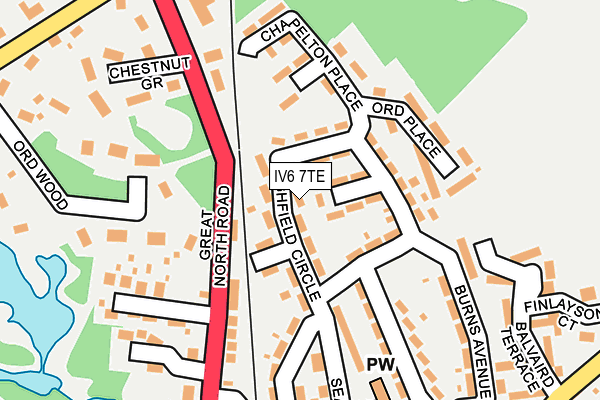 IV6 7TE map - OS OpenMap – Local (Ordnance Survey) IV6 7TE map - OS OpenMap – Local (Ordnance Survey)