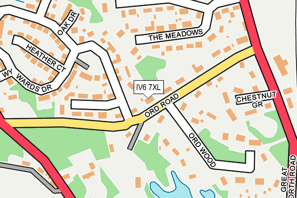 IV6 7XL map - OS OpenMap – Local (Ordnance Survey) IV6 7XL map - OS OpenMap – Local (Ordnance Survey)