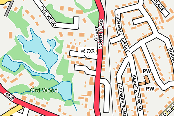 IV6 7XR map - OS OpenMap – Local (Ordnance Survey) IV6 7XR map - OS OpenMap – Local (Ordnance Survey)