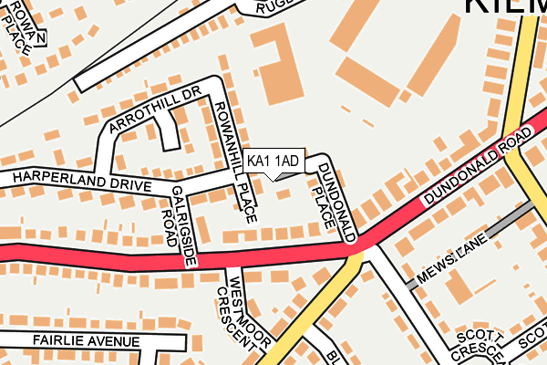 KA1 1AD map - OS OpenMap – Local (Ordnance Survey) KA1 1AD map - OS OpenMap – Local (Ordnance Survey)