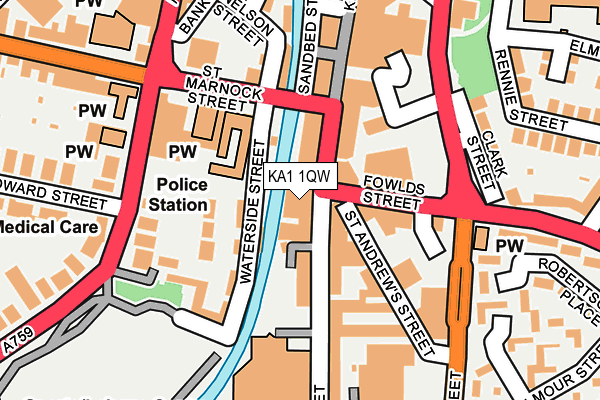KA1 1QW map - OS OpenMap – Local (Ordnance Survey) KA1 1QW map - OS OpenMap – Local (Ordnance Survey)