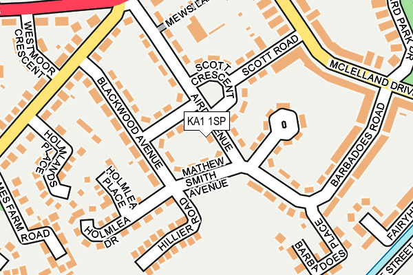 KA1 1SP map - OS OpenMap – Local (Ordnance Survey) KA1 1SP map - OS OpenMap – Local (Ordnance Survey)