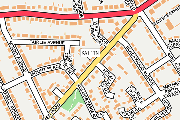KA1 1TN map - OS OpenMap – Local (Ordnance Survey) KA1 1TN map - OS OpenMap – Local (Ordnance Survey)