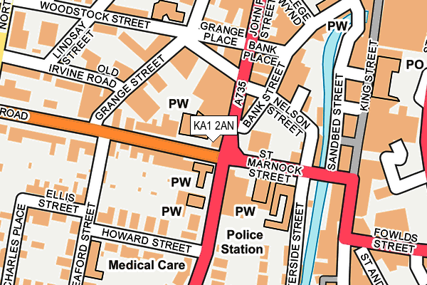 KA1 2AN map - OS OpenMap – Local (Ordnance Survey) KA1 2AN map - OS OpenMap – Local (Ordnance Survey)